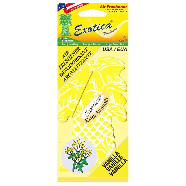 Exotica Fresheners AIR FRESHENER VANILLA/SINGLE TRILINGUAL PT1VAN